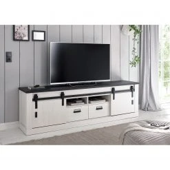 Ridgevalley Wohnwand Shutter V (3-teilig) - Pinie Weiß Dekor -Wohnzimmermöbel boutique en ligne 1000348733 220505 022 MOOD DETAILS P000000001000348733 mood