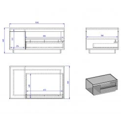 Loftscape Couchtisch Accra - Weiß / Anthrazit -Wohnzimmermöbel boutique en ligne 1000348814 220506 500 SKETCH DETAILS P000000001000348814 sketch