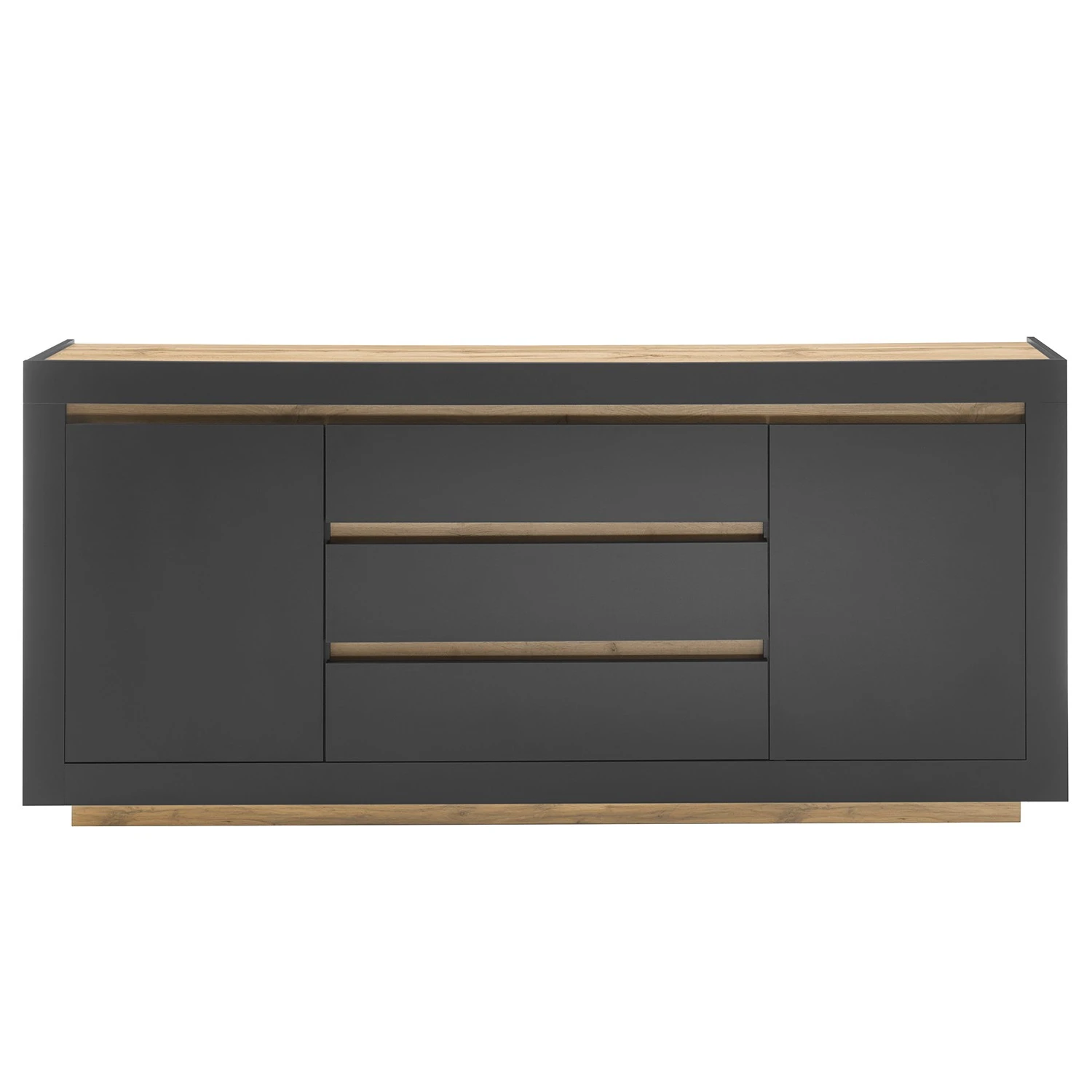 Loftscape Sideboard Accra - Anthrazit / Eiche Dekor 5 Loftscape Sideboard Accra - Anthrazit / Eiche Dekor – Bild 5