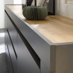 Loftscape Sideboard Accra - Anthrazit / Eiche Dekor 14 Loftscape Sideboard Accra - Anthrazit / Eiche Dekor -Wohnzimmermöbel boutique en ligne 1000348819 220506 032 DETAILS P000000001000348819