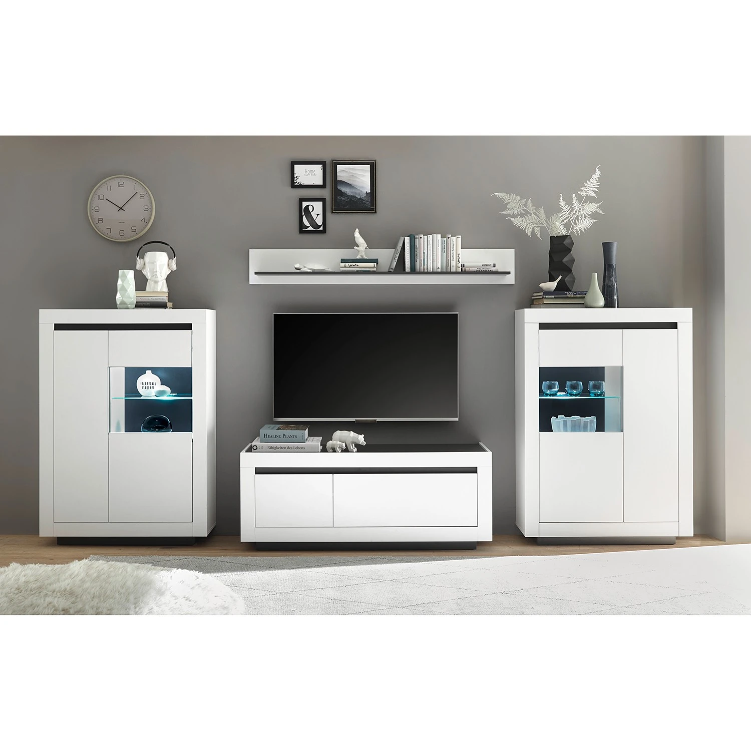 Loftscape Highboard Accra - Weiß / Anthrazit 5 Loftscape Highboard Accra - Weiß / Anthrazit – Bild 5