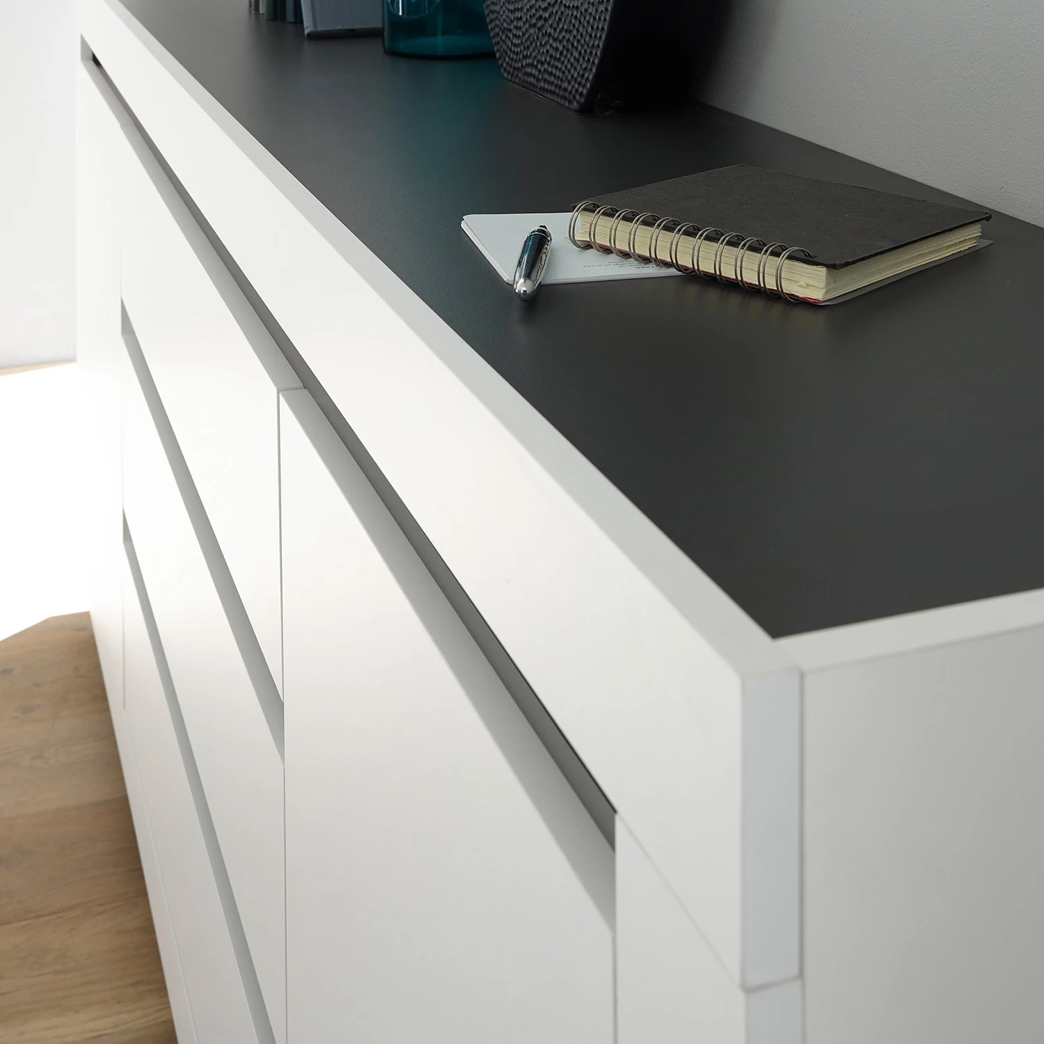 Loftscape Sideboard Accra - Weiß / Anthrazit 7 Loftscape Sideboard Accra - Weiß / Anthrazit – Bild 7