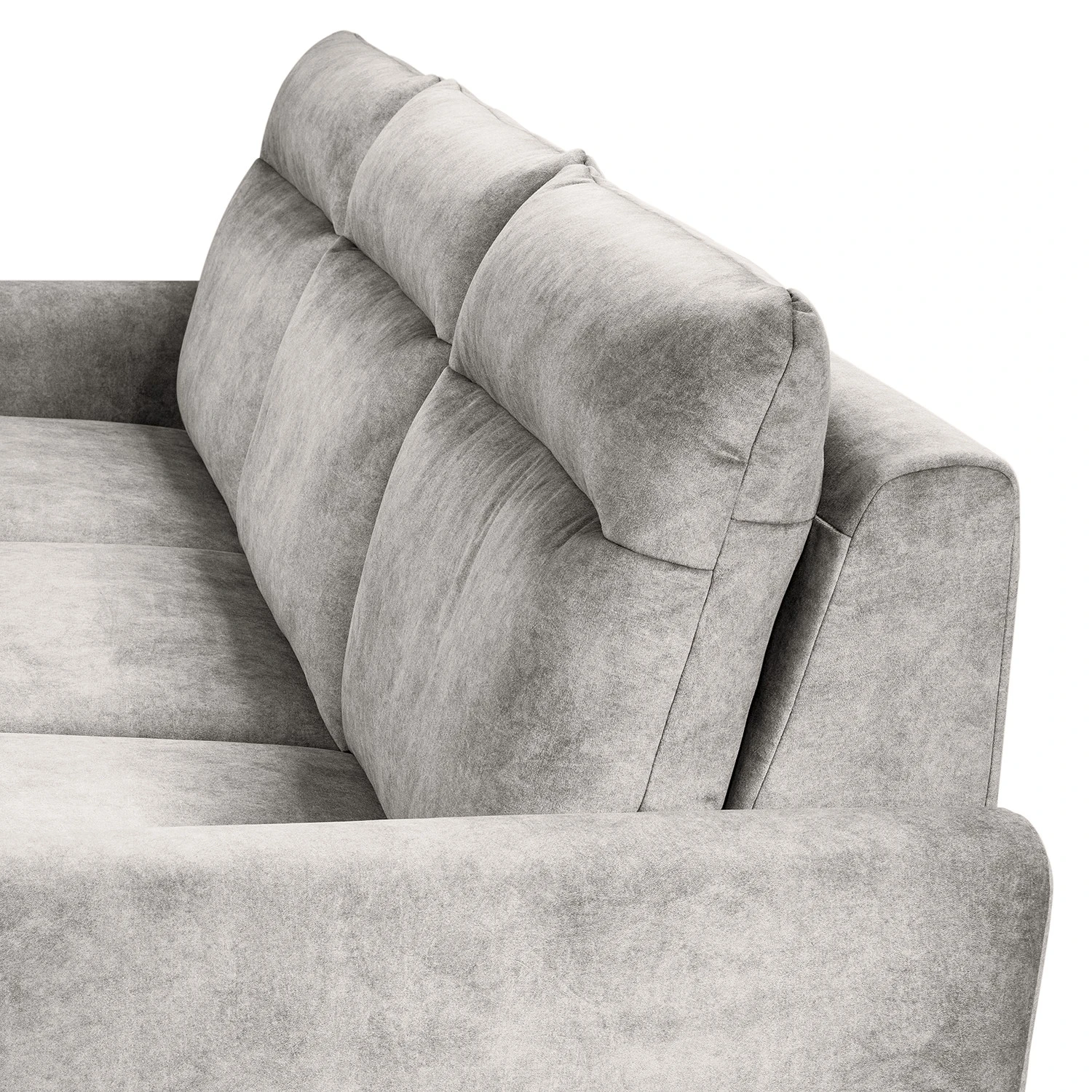 Norrwood Ecksofa Sombrilla - Samt Cloe: Hellgrau - Longchair davorstehend links 8 Norrwood Ecksofa Sombrilla - Samt Cloe: Hellgrau - Longchair davorstehend links – Bild 8