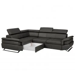 Loftscape Ecksofa Twister - Echtleder Maer: Espresso - Ottomane davorstehend links -Wohnzimmermöbel boutique en ligne 1000349744 220517 030 DETAILS P000000001000349744