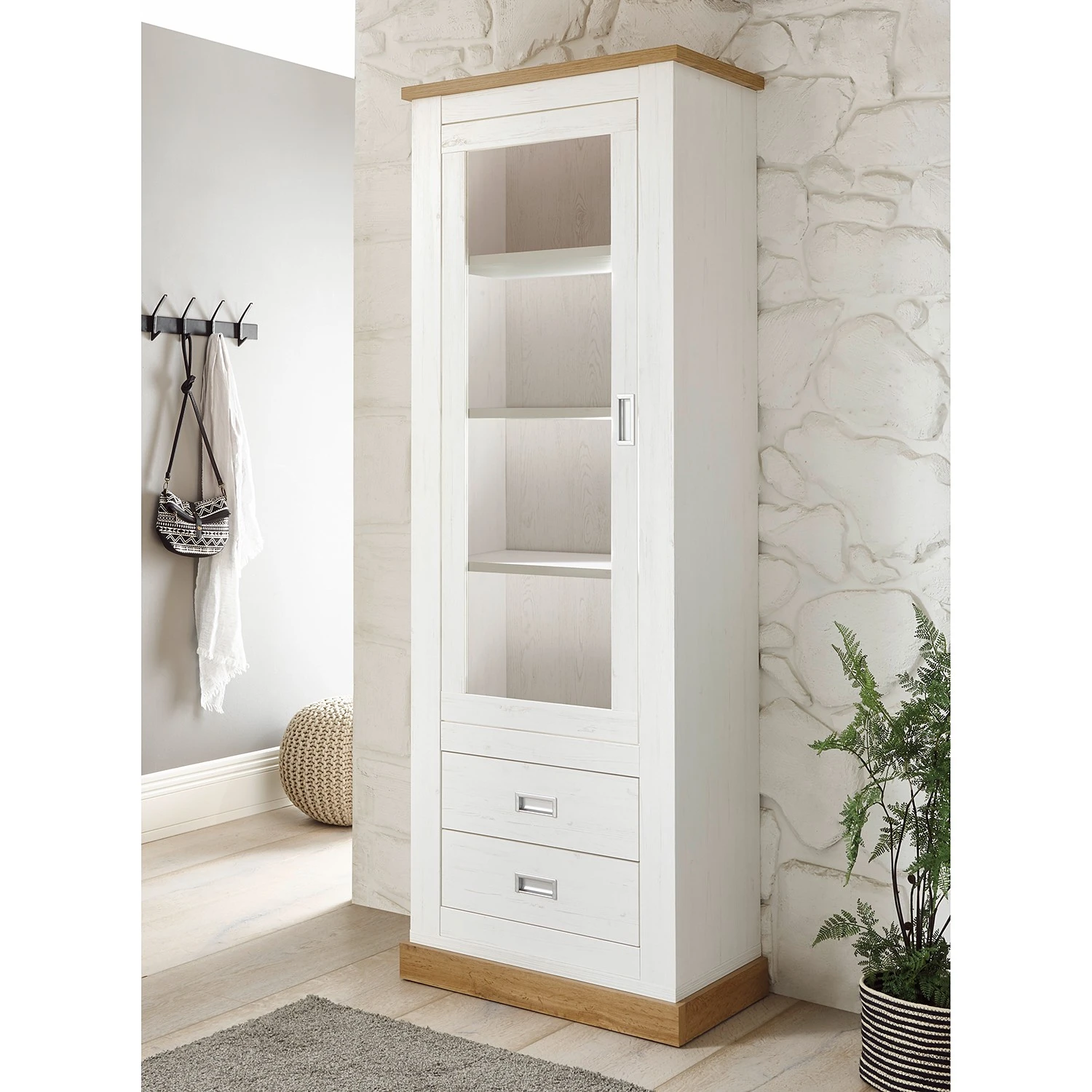 Ridgevalley Wohnwand Ollezy II (4-teilig) - Pinie Weiß Dekor / Eiche Wotan Dekor 14 Ridgevalley Wohnwand Ollezy II (4-teilig) - Pinie Weiß Dekor / Eiche Wotan Dekor – Bild 14