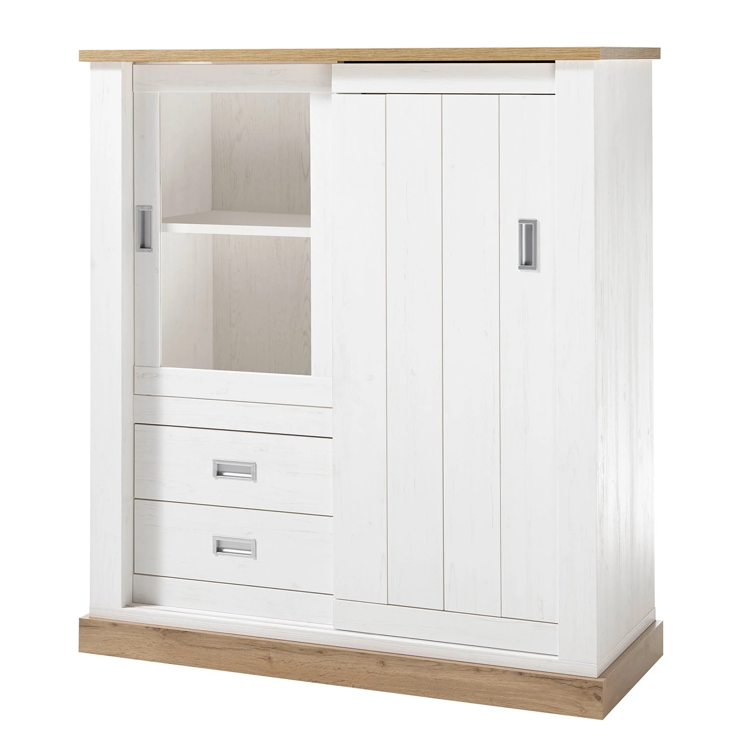 Ridgevalley Wohnwand Ollezy II (4-teilig) - Pinie Weiß Dekor / Eiche Wotan Dekor 17 Ridgevalley Wohnwand Ollezy II (4-teilig) - Pinie Weiß Dekor / Eiche Wotan Dekor – Bild 17