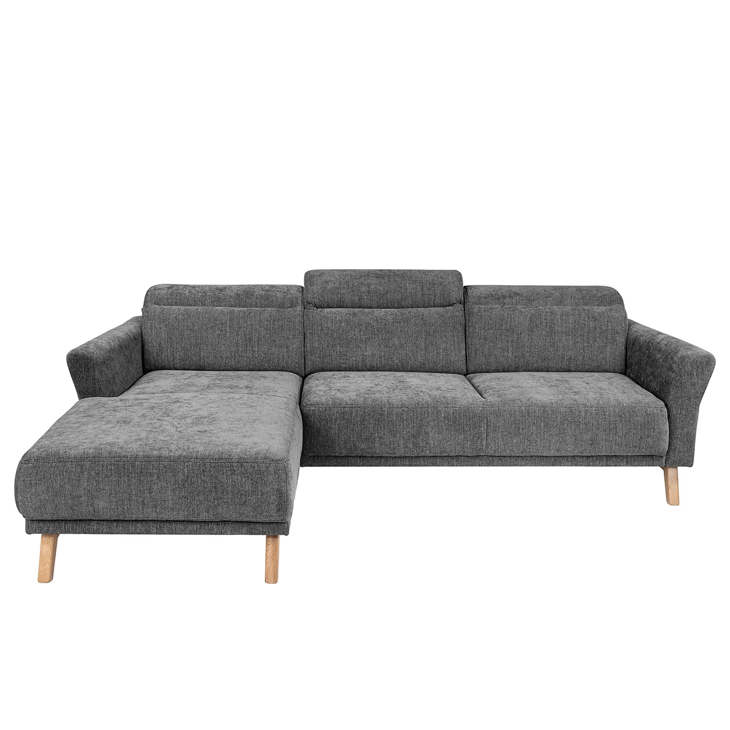 Norrwood Ecksofa Omchak - Webstoff Cieli: Dunkelgrau - Longchair davorstehend links - Kopfstütze verstellbar 2 Norrwood Ecksofa Omchak - Webstoff Cieli: Dunkelgrau - Longchair davorstehend links - Kopfstütze verstellbar – Bild 2