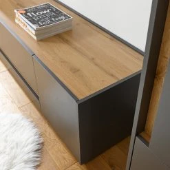 Norrwood Wohnwand Olon IV (4-teilig) - Anthrazit -Wohnzimmermöbel boutique en ligne 1000350323 220517 033 DETAILS P000000001000350323