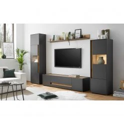 Norrwood Wohnwand Olon V (4-teilig) - Anthrazit -Wohnzimmermöbel boutique en ligne 1000350325 220517 020 MOOD DETAILS P000000001000350325 mood