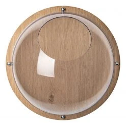 Koziol Wandregal Orion II - Walnuss massiv - Walnuss / Walnuss Hell - Durchmesser: 34 cm