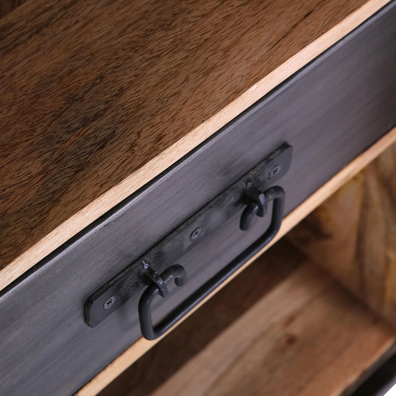 Red Living Sideboard Toleos - Mango sägerau massiv / Eisen - Mangoholz / Schwarz 5 Red Living Sideboard Toleos - Mango sägerau massiv / Eisen - Mangoholz / Schwarz – Bild 5