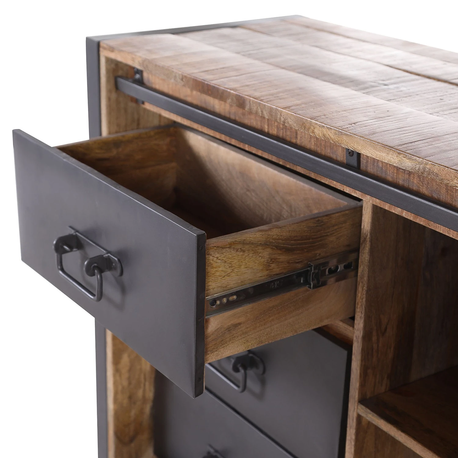 Red Living Sideboard Toleos - Mango sägerau massiv / Eisen - Mangoholz / Schwarz 6 Red Living Sideboard Toleos - Mango sägerau massiv / Eisen - Mangoholz / Schwarz – Bild 6