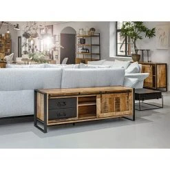 Red Living TV-Lowboard Toleos - Mango sägerau massiv / Eisen - Mangoholz / Schwarz 15 Red Living TV-Lowboard Toleos - Mango sägerau massiv / Eisen - Mangoholz / Schwarz -Wohnzimmermöbel boutique en ligne 1000352071 220520 021 MOOD DETAILS P000000001000352071 mood