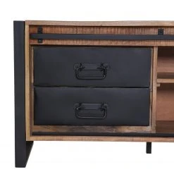 Red Living TV-Lowboard Toleos - Mango sägerau massiv / Eisen - Mangoholz / Schwarz 17 Red Living TV-Lowboard Toleos - Mango sägerau massiv / Eisen - Mangoholz / Schwarz -Wohnzimmermöbel boutique en ligne 1000352071 220520 030 DETAILS P000000001000352071