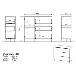 Germania Kommode California I - Graphit -Wohnzimmermöbel boutique en ligne 1000352101 220512 500 SKETCH DETAILS P000000001000352101 sketch