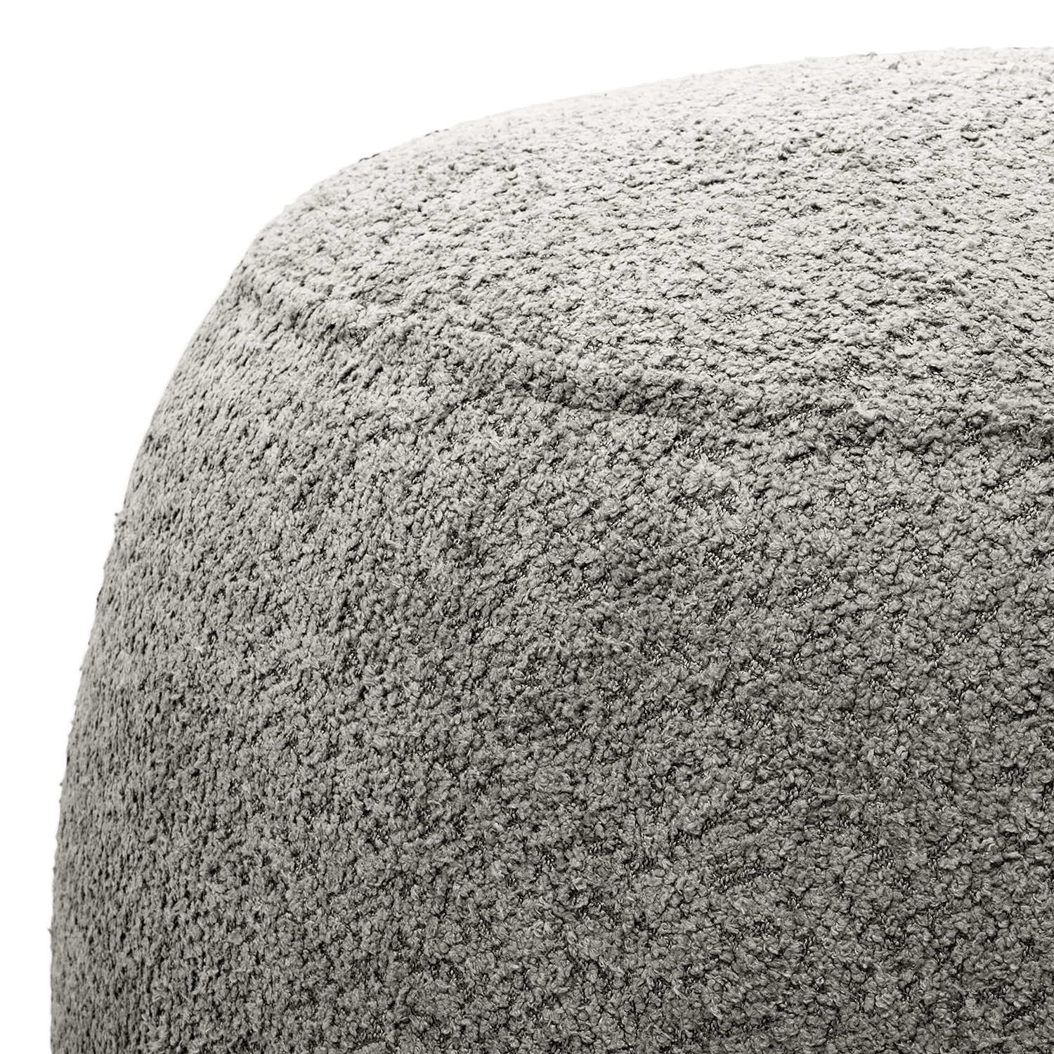 Loftscape Polsterhocker Union - Chenille Cady: Hellgrau 4 Loftscape Polsterhocker Union - Chenille Cady: Hellgrau – Bild 4