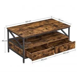 Red Living Couchtisch Molalla II - Braun / Schwarz -Wohnzimmermöbel boutique en ligne 1000353400 220601 500 SKETCH DETAILS P000000001000353400 sketch