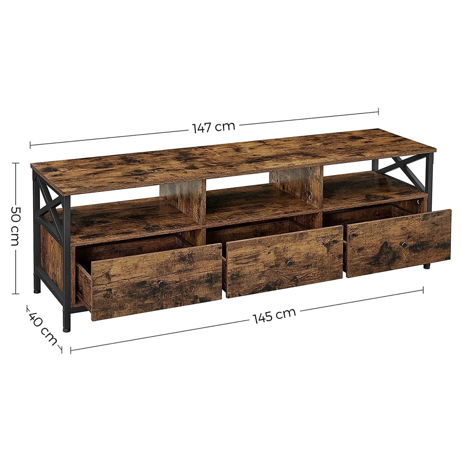 Red Living TV-Lowboard Molalla I - Braun / Schwarz 8 Red Living TV-Lowboard Molalla I - Braun / Schwarz – Bild 8