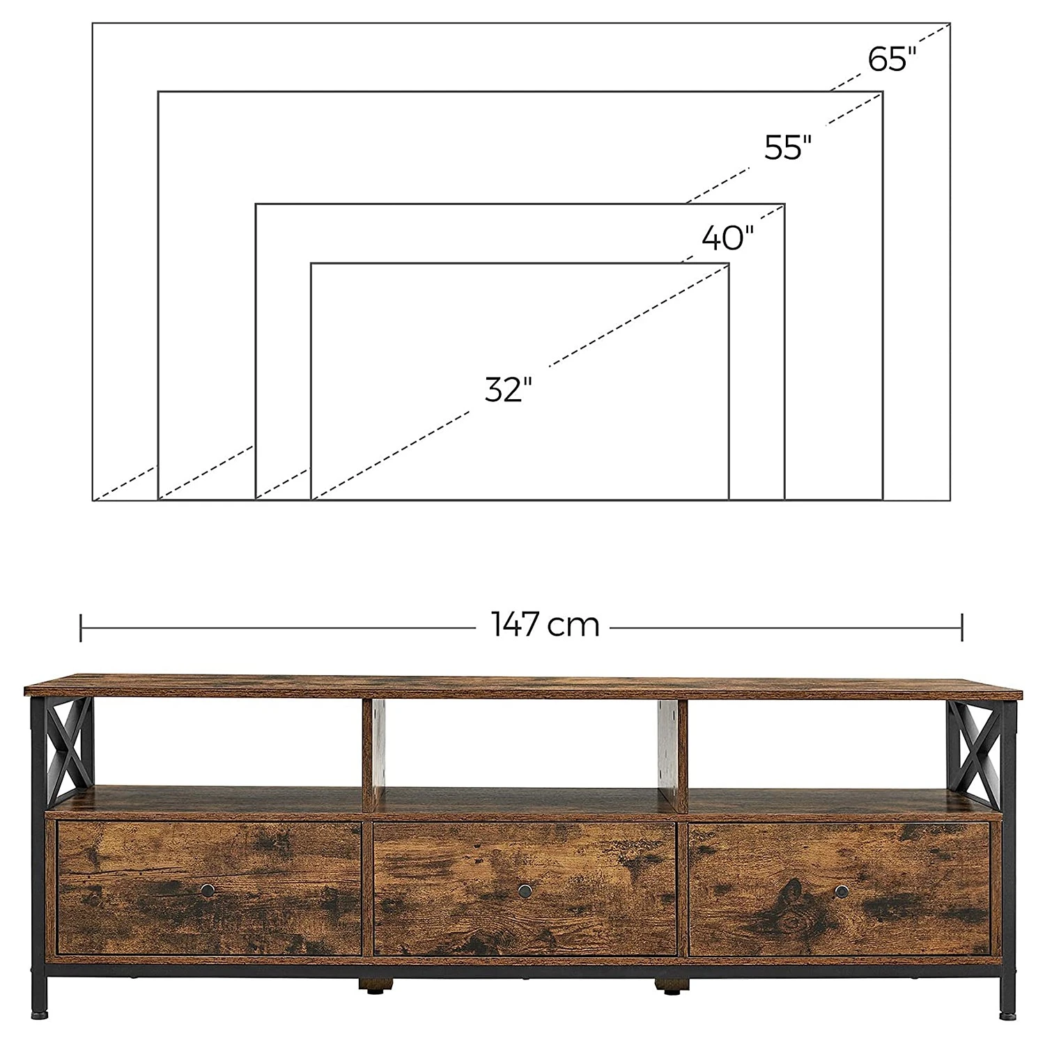 Red Living TV-Lowboard Molalla I - Braun / Schwarz 9 Red Living TV-Lowboard Molalla I - Braun / Schwarz – Bild 9