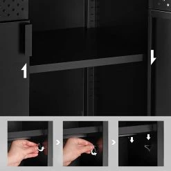 Red Living Kommode Ferris Wheel - Metall - Braun / Schwarz -Wohnzimmermöbel boutique en ligne 1000353415 220601 032 DETAILS P000000001000353415