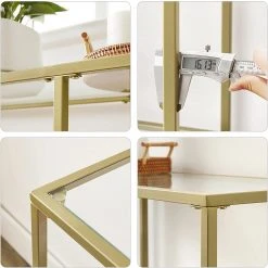 Red Living Regal Poygan II - Glas / Metall - Gold -Wohnzimmermöbel boutique en ligne 1000353439 220601 034 DETAILS P000000001000353439