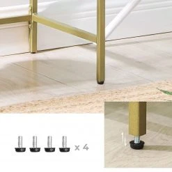 Red Living Konsolentisch Poygan II - Glas / Metall - Gold -Wohnzimmermöbel boutique en ligne 1000353441 220601 031 DETAILS P000000001000353441