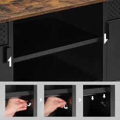 Red Living TV-Lowboard Ferris Wheel - Braun / Schwarz 13 Red Living TV-Lowboard Ferris Wheel - Braun / Schwarz -Wohnzimmermöbel boutique en ligne 1000353466 220601 032 DETAILS P000000001000353466