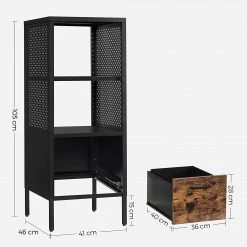 Red Living Regal Mocksville - Braun / Schwarz 13 Red Living Regal Mocksville - Braun / Schwarz -Wohnzimmermöbel boutique en ligne 1000353473 220601 500 SKETCH DETAILS P000000001000353473 sketch