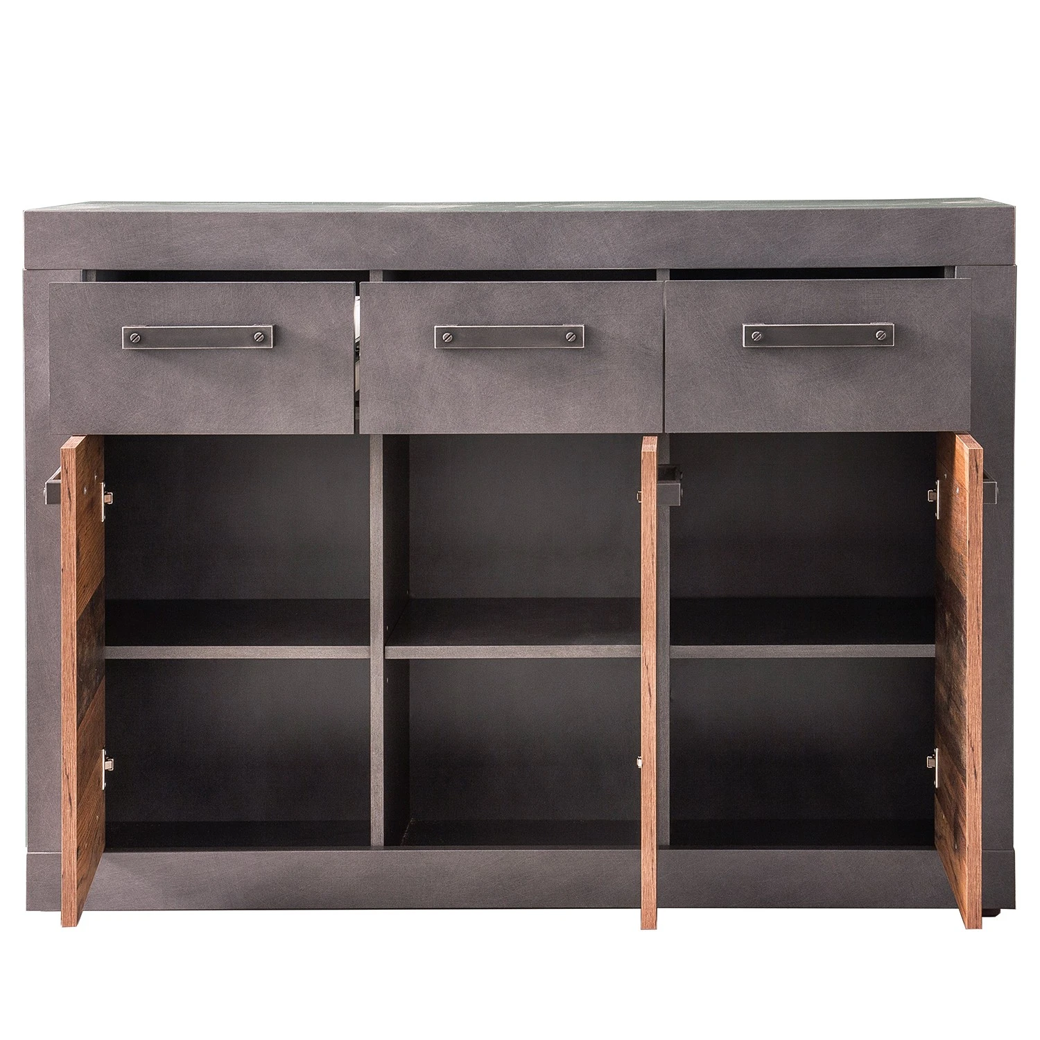 Trendteam Kommode Indy II - Altholz Dekor / Anthrazit 6 Trendteam Kommode Indy II - Altholz Dekor / Anthrazit – Bild 6