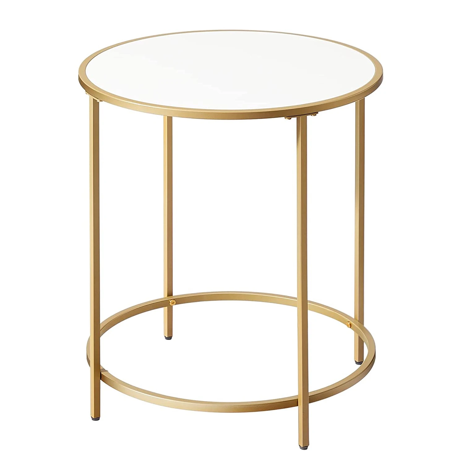 Red Living Beistelltisch Poygan II - Weiß / Gold 1 Red Living Beistelltisch Poygan II - Weiß / Gold