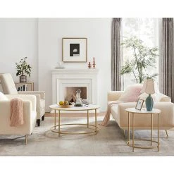 Red Living Beistelltisch Poygan II - Weiß / Gold 11 Red Living Beistelltisch Poygan II - Weiß / Gold -Wohnzimmermöbel boutique en ligne 1000355204 220601 021 MOOD DETAILS P000000001000355204 mood