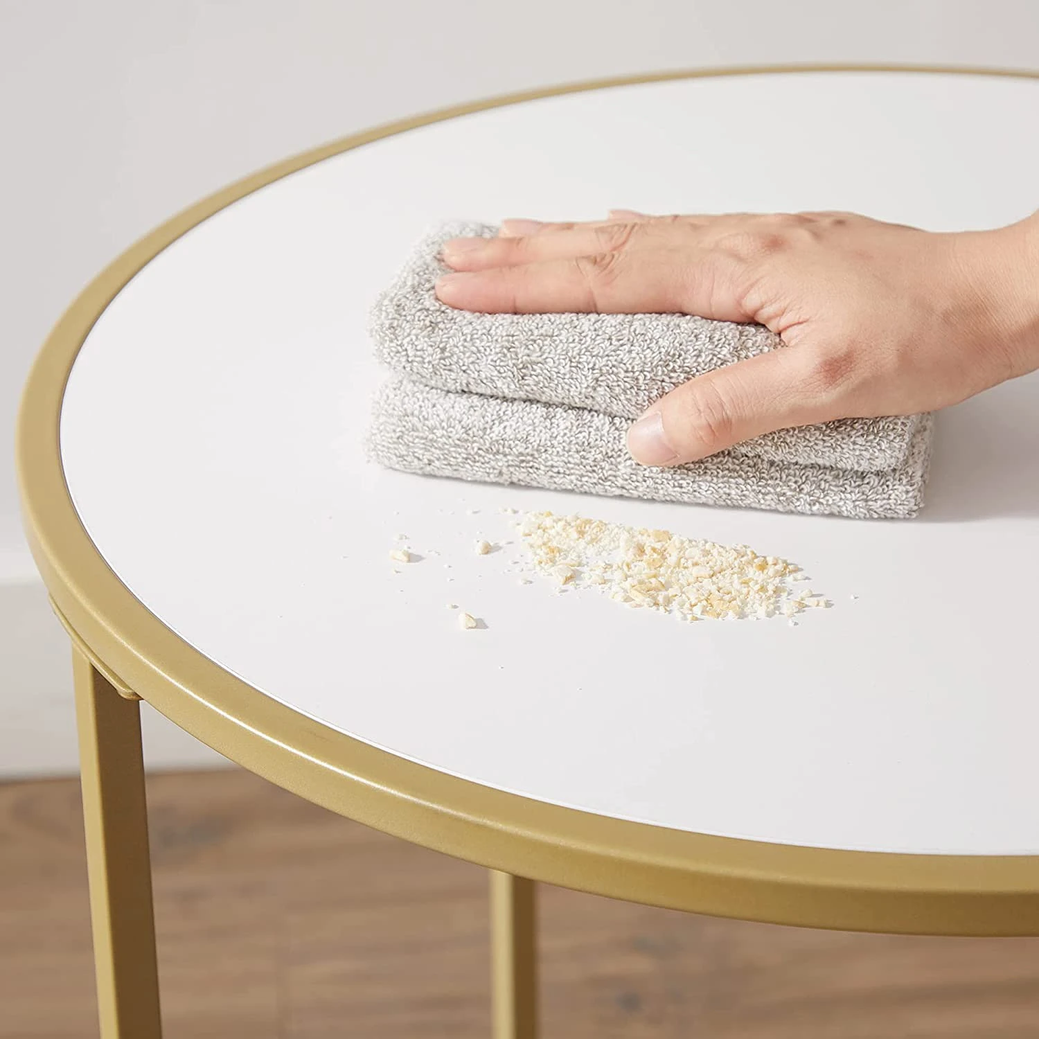 Red Living Beistelltisch Poygan II - Weiß / Gold 6 Red Living Beistelltisch Poygan II - Weiß / Gold – Bild 6