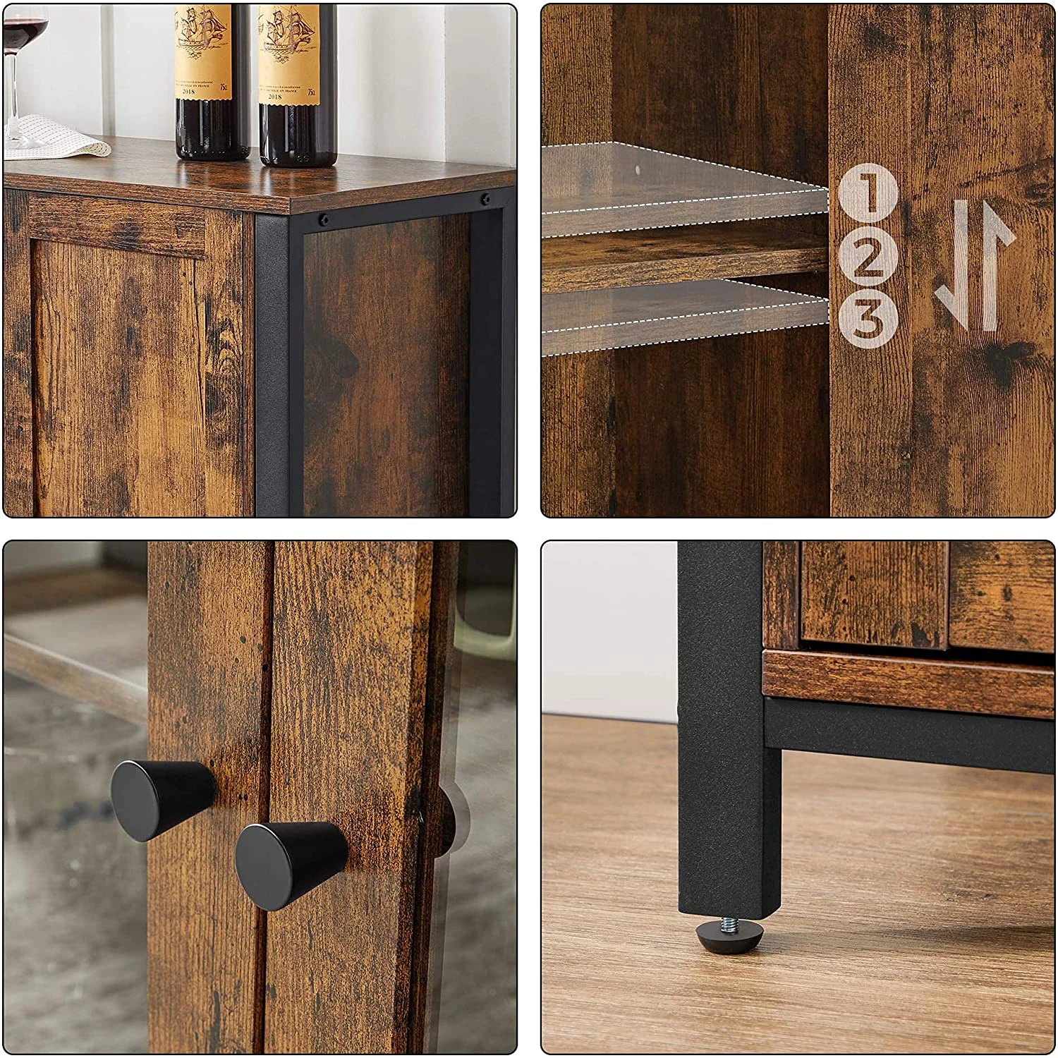 Red Living Kommode Toulouse II - Braun / Schwarz 7 Red Living Kommode Toulouse II - Braun / Schwarz – Bild 7