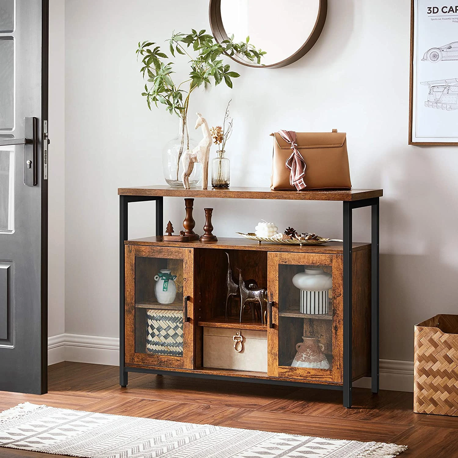 Red Living Kommode Toulouse I - Braun / Schwarz 2 Red Living Kommode Toulouse I - Braun / Schwarz – Bild 2