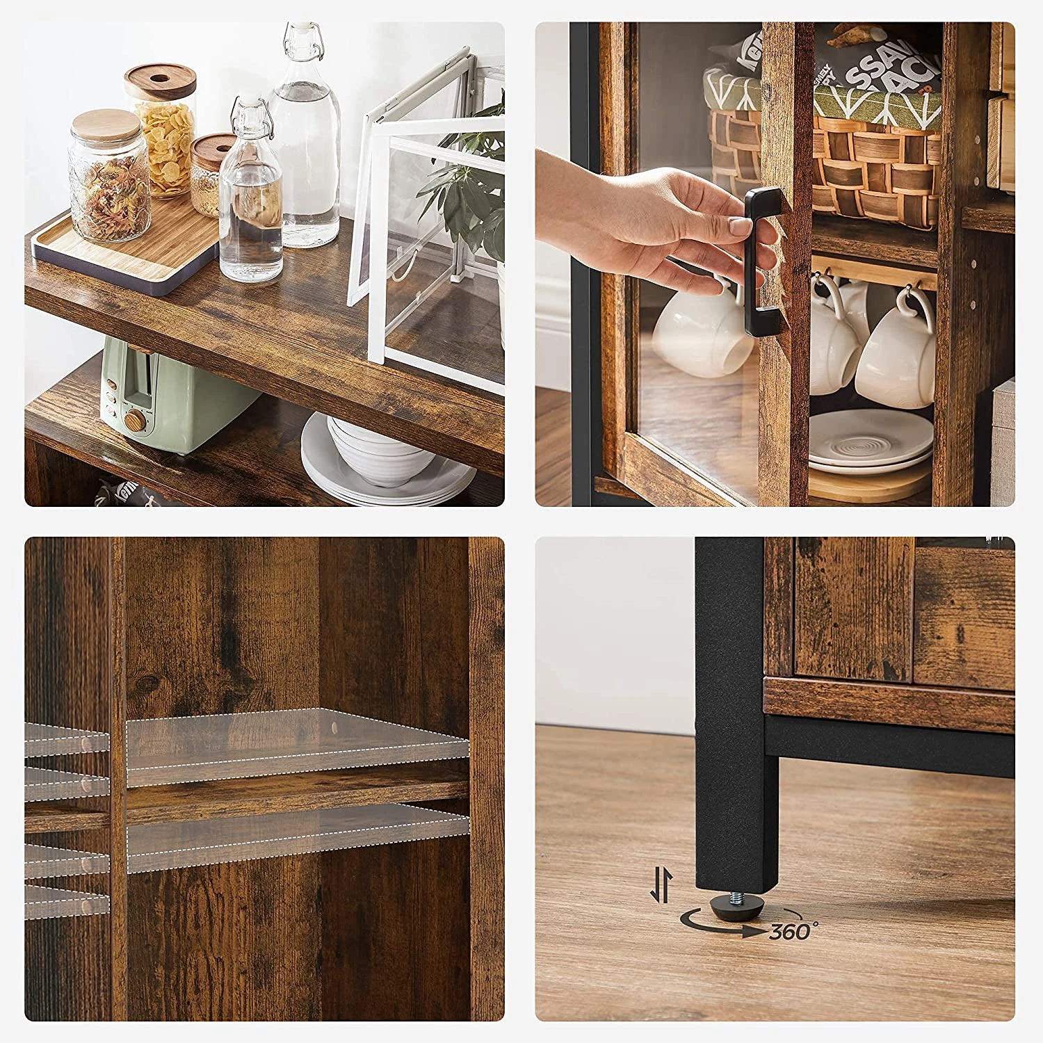 Red Living Kommode Toulouse I - Braun / Schwarz 6 Red Living Kommode Toulouse I - Braun / Schwarz – Bild 6