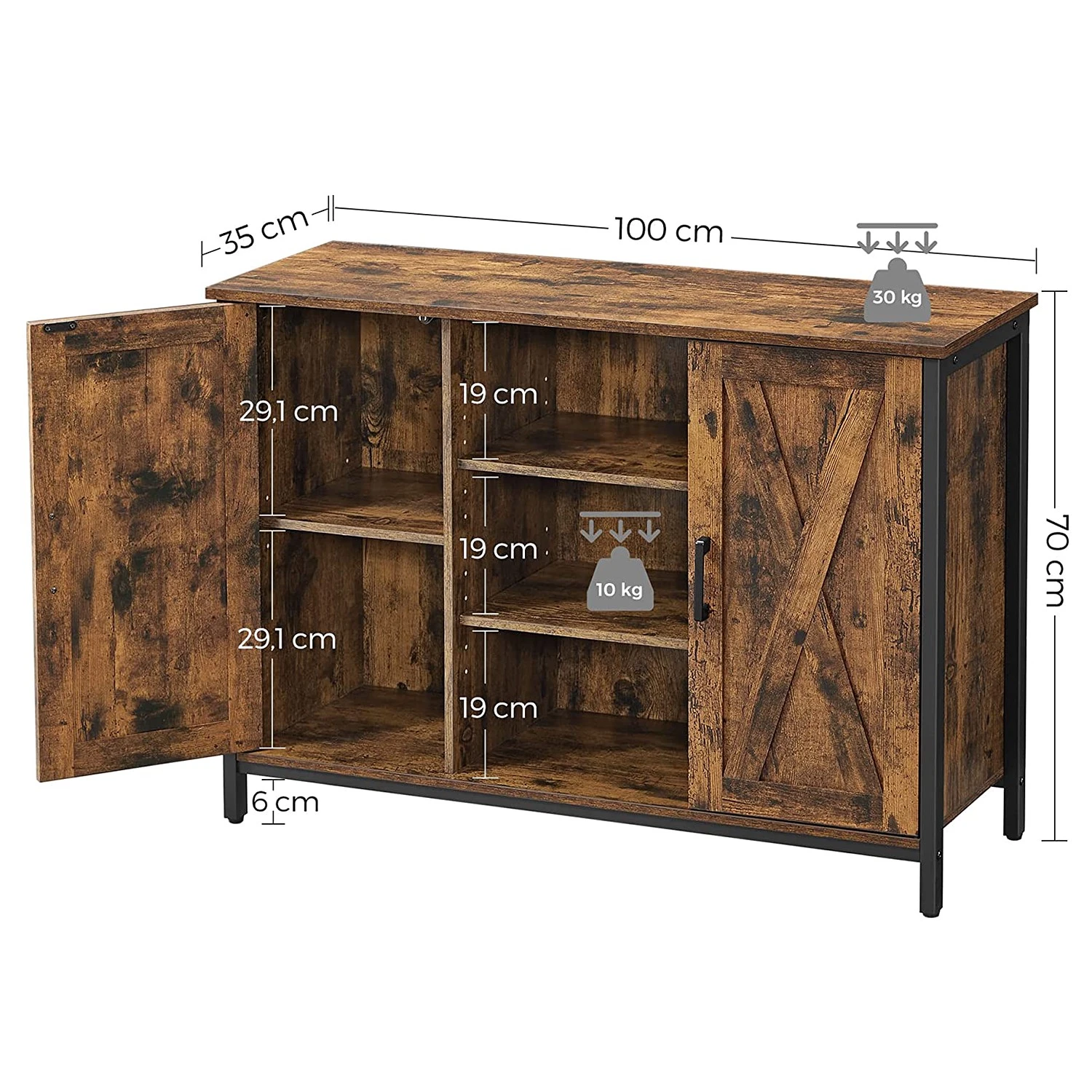 Red Living Kommode Torm I - Braun / Schwarz 9 Red Living Kommode Torm I - Braun / Schwarz – Bild 9