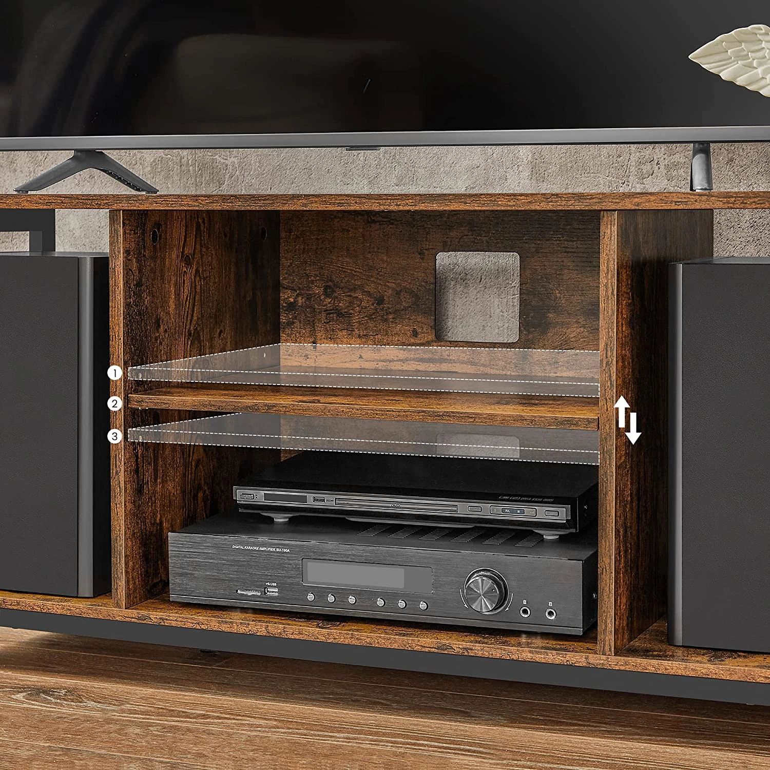 Red Living TV-Rack Leesville - Braun / Schwarz 5 Red Living TV-Rack Leesville - Braun / Schwarz – Bild 5