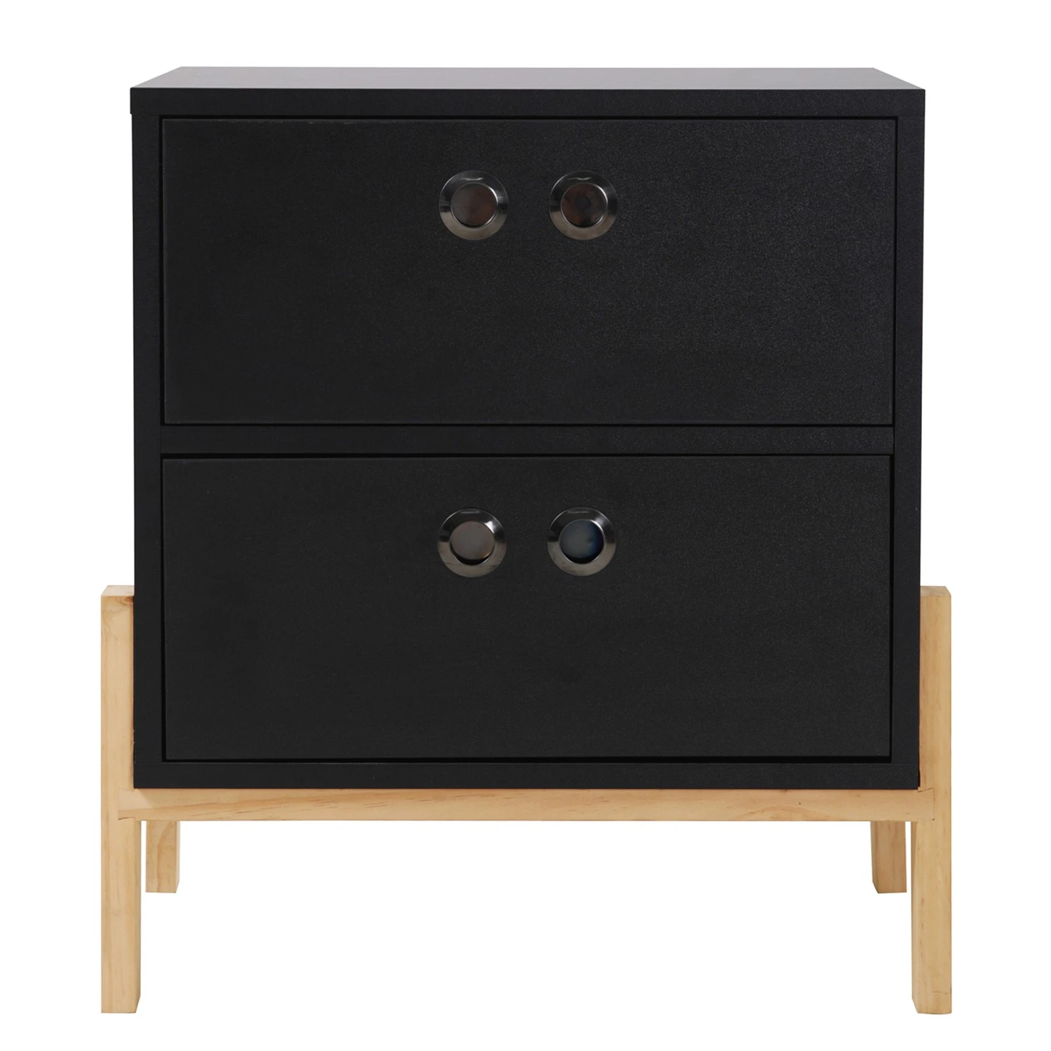 Norrwood Beistelltisch Caborn - Schwarz / Pinie 4 Norrwood Beistelltisch Caborn - Schwarz / Pinie – Bild 4