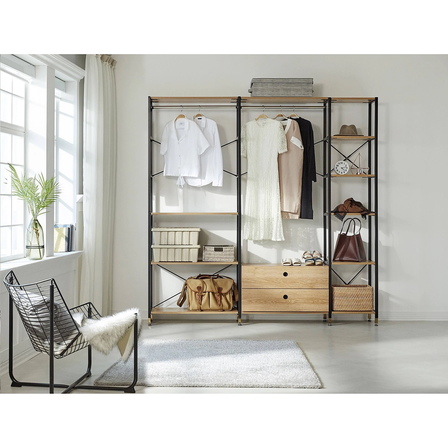 Red Living Regal Ruoms II - Akazie Dekor / Schwarz 2 Red Living Regal Ruoms II - Akazie Dekor / Schwarz – Bild 2