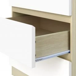 Norrwood Kommode Splendid Night - Hochglanz Weiß / Eiche Sonoma Dekor -Wohnzimmermöbel boutique en ligne 1000355300 220603 033 DETAILS P000000001000355300