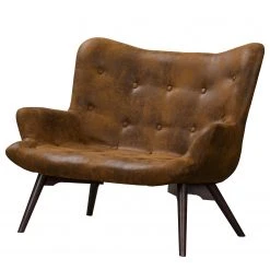 Sofa Brazil II (2-Sitzer) - Microfaser Goda: Cognac