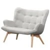 Norrwood Sofa Brazil (2-Sitzer) - Strukturstoff Ondria: Hellbeige