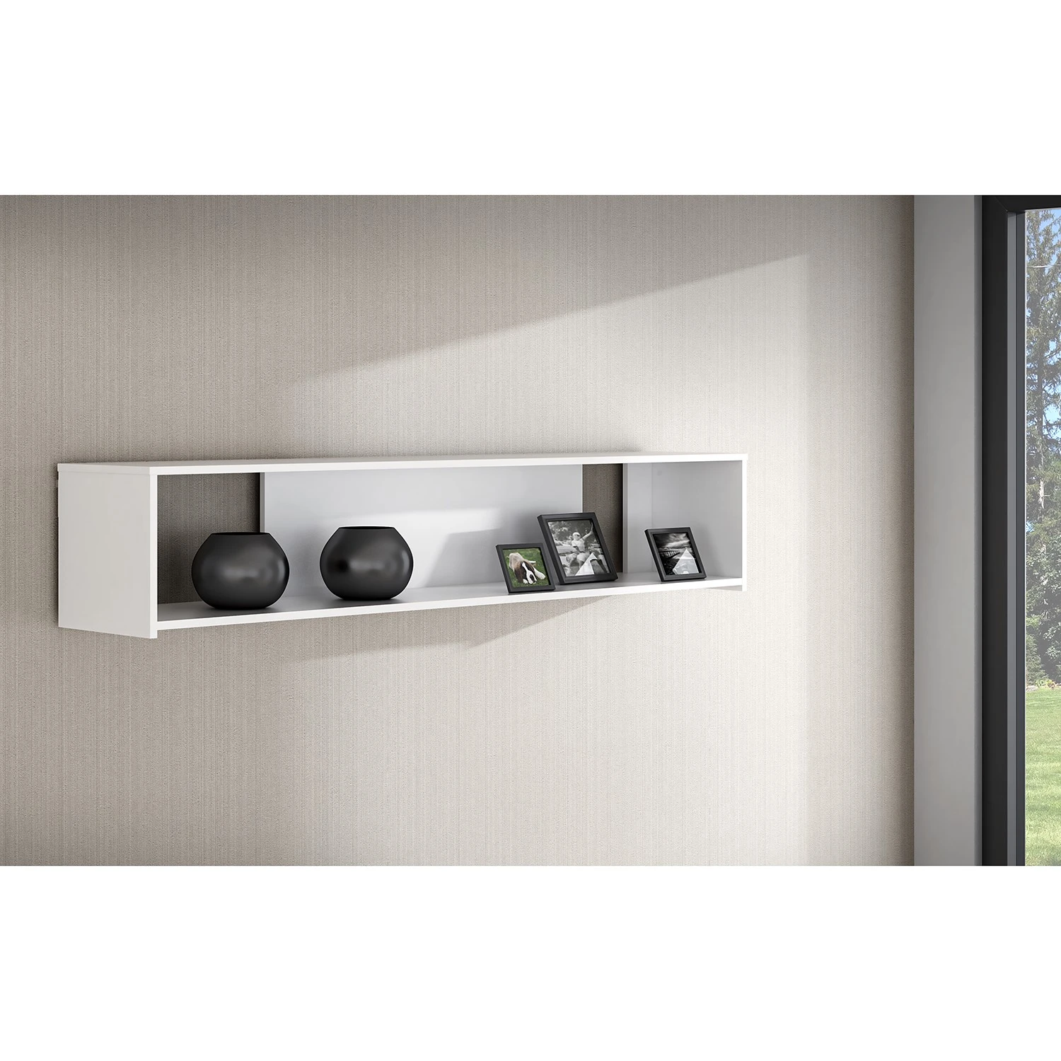 Loftscape Wandregal Ozora - Hochglanz Weiß / Matt Weiß 2 Loftscape Wandregal Ozora - Hochglanz Weiß / Matt Weiß – Bild 2