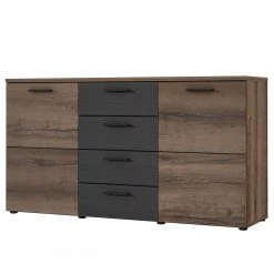 Loftscape Sideboard Uvero - Eiche Schwarz Dekor / Eiche Havanna Dekor