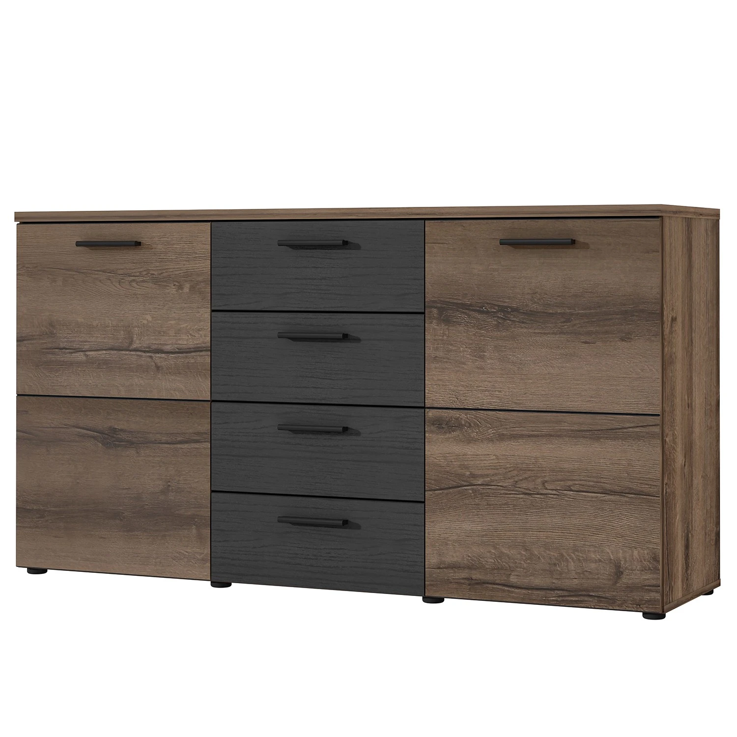 Loftscape Sideboard Uvero - Eiche Schwarz Dekor / Eiche Havanna Dekor 1 Loftscape Sideboard Uvero - Eiche Schwarz Dekor / Eiche Havanna Dekor