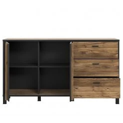Red Living Sideboard Vallegrande I - Alpenkiefer Dekor / Schwarz -Wohnzimmermöbel boutique en ligne 1000356703 220603 031 DETAILS P000000001000356703