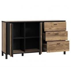 Red Living Sideboard Vallegrande I - Alpenkiefer Dekor / Schwarz -Wohnzimmermöbel boutique en ligne 1000356703 220603 032 DETAILS P000000001000356703