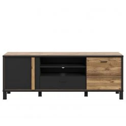 Red Living TV-Lowboard Vallegrande II - Alpenkiefer Dekor / Schwarz -Wohnzimmermöbel boutique en ligne 1000356704 220603 030 DETAILS P000000001000356704