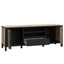 Red Living TV-Lowboard Vallegrande II - Alpenkiefer Dekor / Schwarz -Wohnzimmermöbel boutique en ligne 1000356704 220603 032 DETAILS P000000001000356704