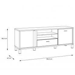 Red Living TV-Lowboard Vallegrande II - Alpenkiefer Dekor / Schwarz -Wohnzimmermöbel boutique en ligne 1000356704 220603 500 SKETCH DETAILS P000000001000356704 sketch